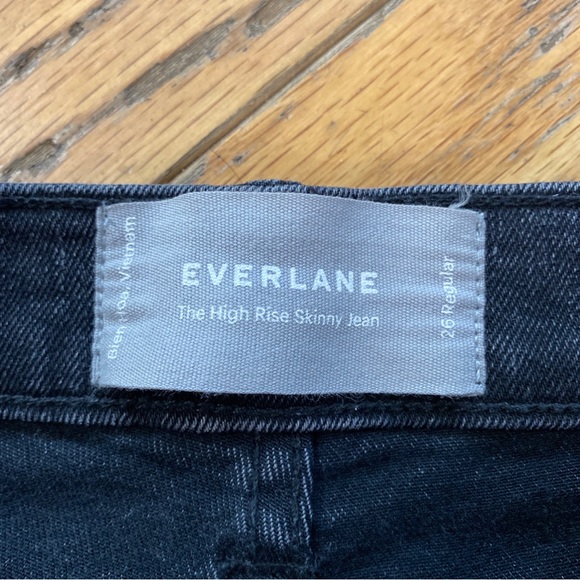 Everlane The High Rise Skinny Jean in Washed Black Size 26 - Picture 4 of 7
